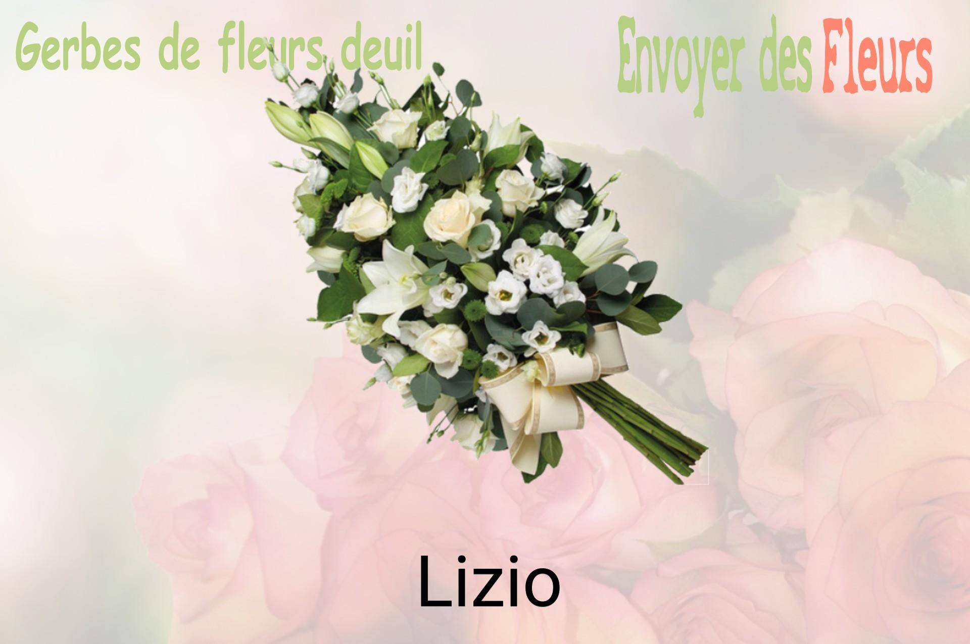 Gerbe de fleurs de deuil livrée à Lizio